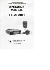 Yaesu FT-212RH Operating Instructions Manual