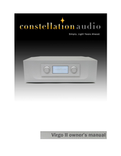 Constellation audio Virgo II Owner's Manual