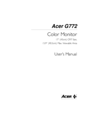 Acer G772 User Manual