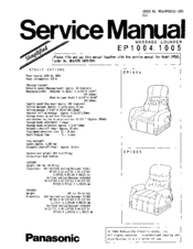 Panasonic EP1004 Service Manual