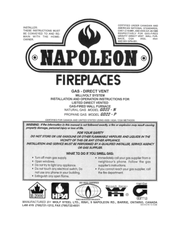 Napoleon GD22-N Installation And Operation Instructions Manual
