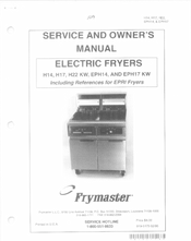 Frymaster EPH14 Service And Owner's Manual