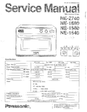 Panasonic NE-2740 Service Manual