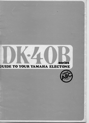 Yamaha Electone DK-40B Series Manual