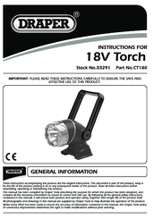Draper CT180 Instructions Manual