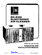 Emerson SC-500 Operation And Installation Manual