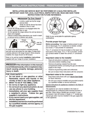 Frigidaire FGGF3058RW Installation Instructions Manual