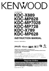 Kenwood kcd-mp828 Instruction Manual