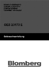 Blomberg GES 23173 E User Manual