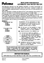 Paloma PH-6DN Instruction Manual