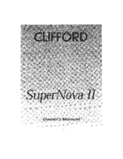 Clifford SuperNova II Owner's Manual