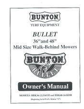 Bunton Bullet BBK48-14 KOH Owner's Manual