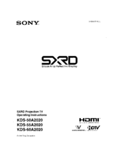Sony KDS-50A2020 - 50