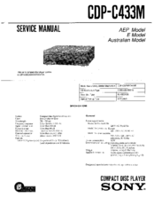 Sony CDP-C433M Service Manual