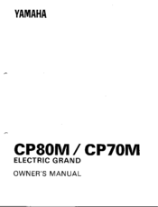 Yamaha Electric Grand CP-70M Owner's Manual