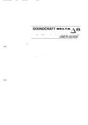 SoundCraft Delta 8 User Manual