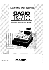 Casio TK-710 Operator's Instruction Manual