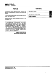 Honda GCV135 Service Manual