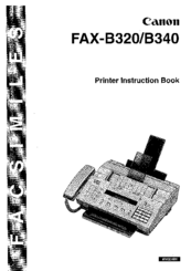 Canon FAX-340 Instruction Manual
