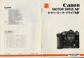 Canon motor drive mf Instruction Manual