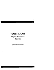 AMERICOM 7116 Series System User's Manual