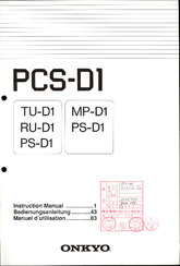 Onkyo PCS-D1 Instruction Manual