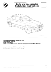 BMW 3 G EWS Installation Instructions Manual