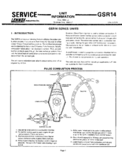Lennox GSR14 Service Information