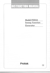Protek 9205A Instruction Manual