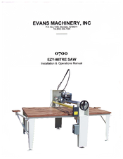 Evans 700 Installation & Operating Instructions Manual
