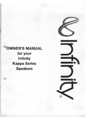 Infinity KAPPA series Owner's Manual