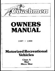 Coachmen RV MINI Owner's Manual