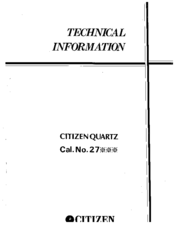 Citizen 27 Technical Information