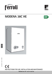 Ferroli MODENA 38C HE Instructions For Use, Installation & Maintenance