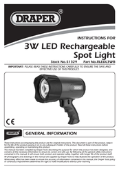Draper RLEDL3WB Instructions For