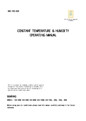 Bumyang UCU 150J Operating Manual