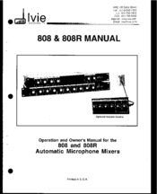 IVIE 808 Operation And Owner's Manual