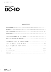 Roland DC-10 Service Notes