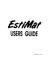 CalComp EstiMat User Manual