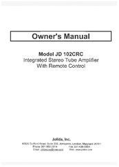Jolida JD 102CRC Owner's Manual