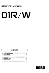 Korg 01R/W Service Manual