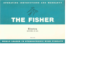 Fisher Electra E-491 Operating Instructions And Warranty