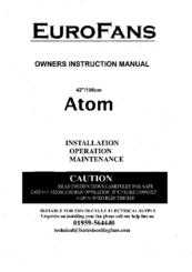 EuroFans Atom Owner's Instruction Manual