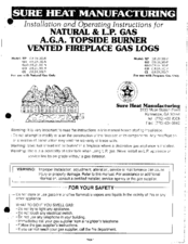 Sure Heat Manufacturing CL30-N Installation And Operating Instructions Manual