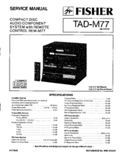 Fisher TAD-M77 Service Manual