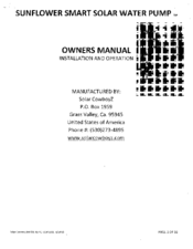 Solar Cowboyz Sunflower Smart Owner's Manual