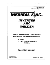 Thermal Arc 250GTSWSE Operating Manual