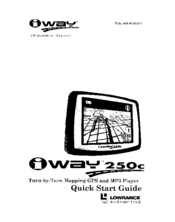 Lowrance iWAY 250C Quick Start Manual