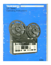 TANDBERG 10X Operating Instructions Manual