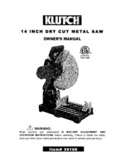 Klutch 39108 Owner's Manual